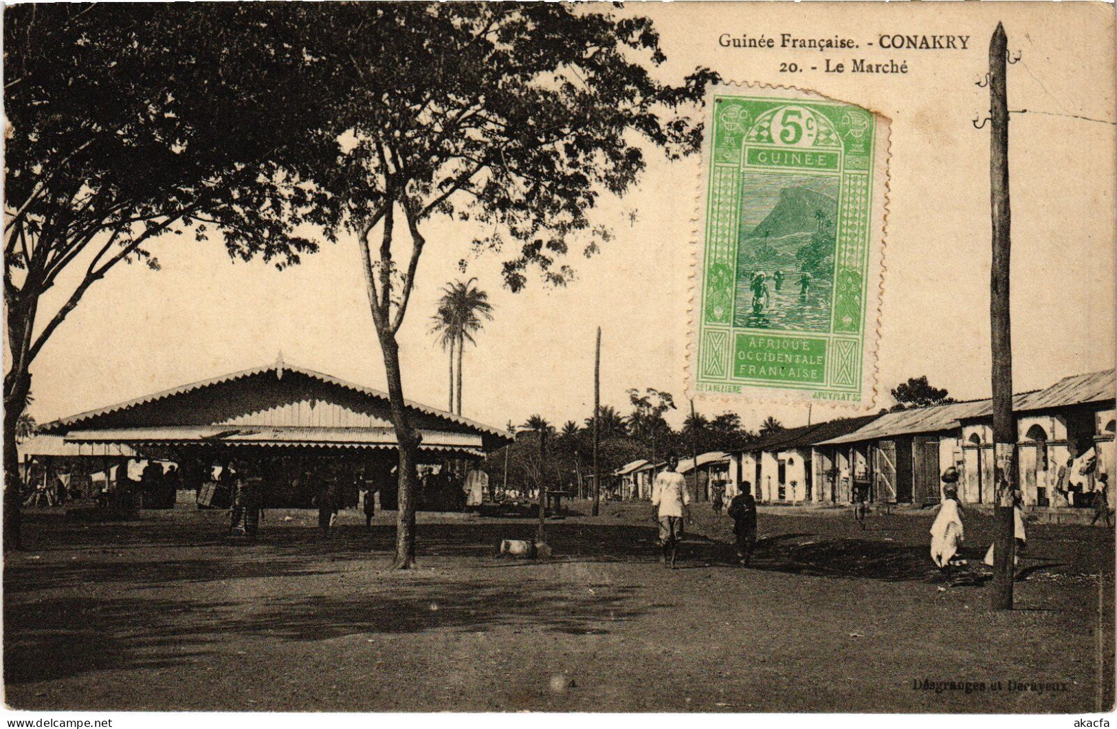 PC FRENCH GUINEA GUINÉE CONAKRY LE MARCHÉ (a49751) - Guinée Française