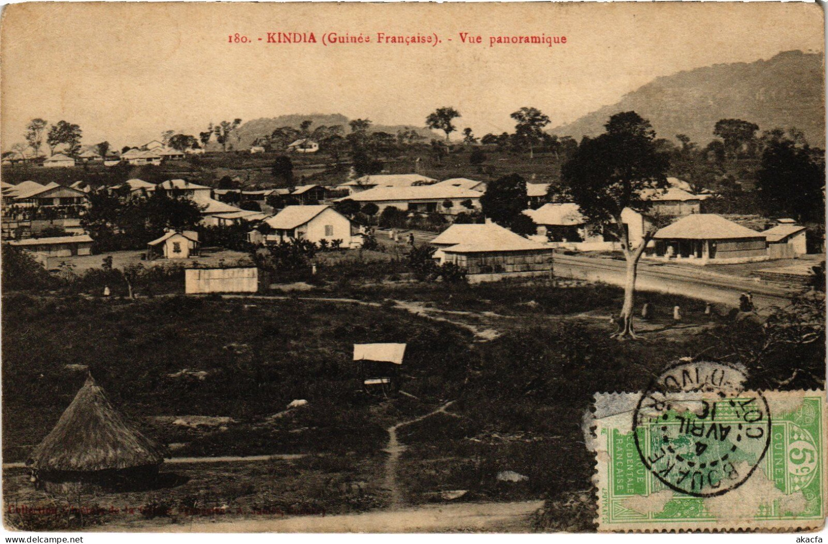 PC FRENCH GUINEA GUINÉE KINDIA VUE PANORAMIQUE (a49768) - Guinée Française