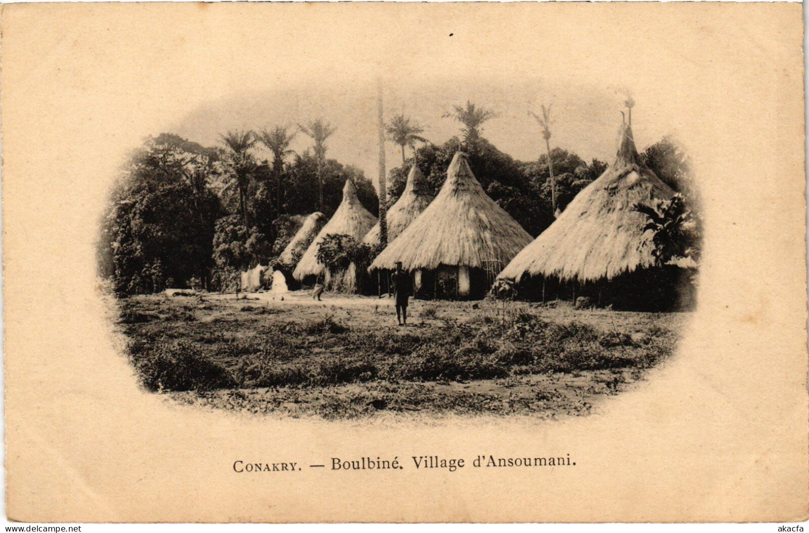 PC FRENCH GUINEA GUINÉE CONAKRY BOULBINÉ VILLAGE D'ANSOUMANI (a49781) - Guinée Française