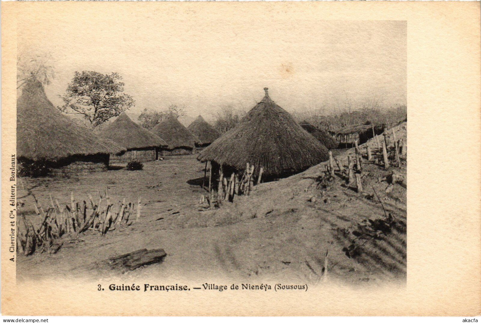 PC FRENCH GUINEA GUINÉE VILLAGE DE NIENÉYA SOUSOUS (a49786) - Guinée Française