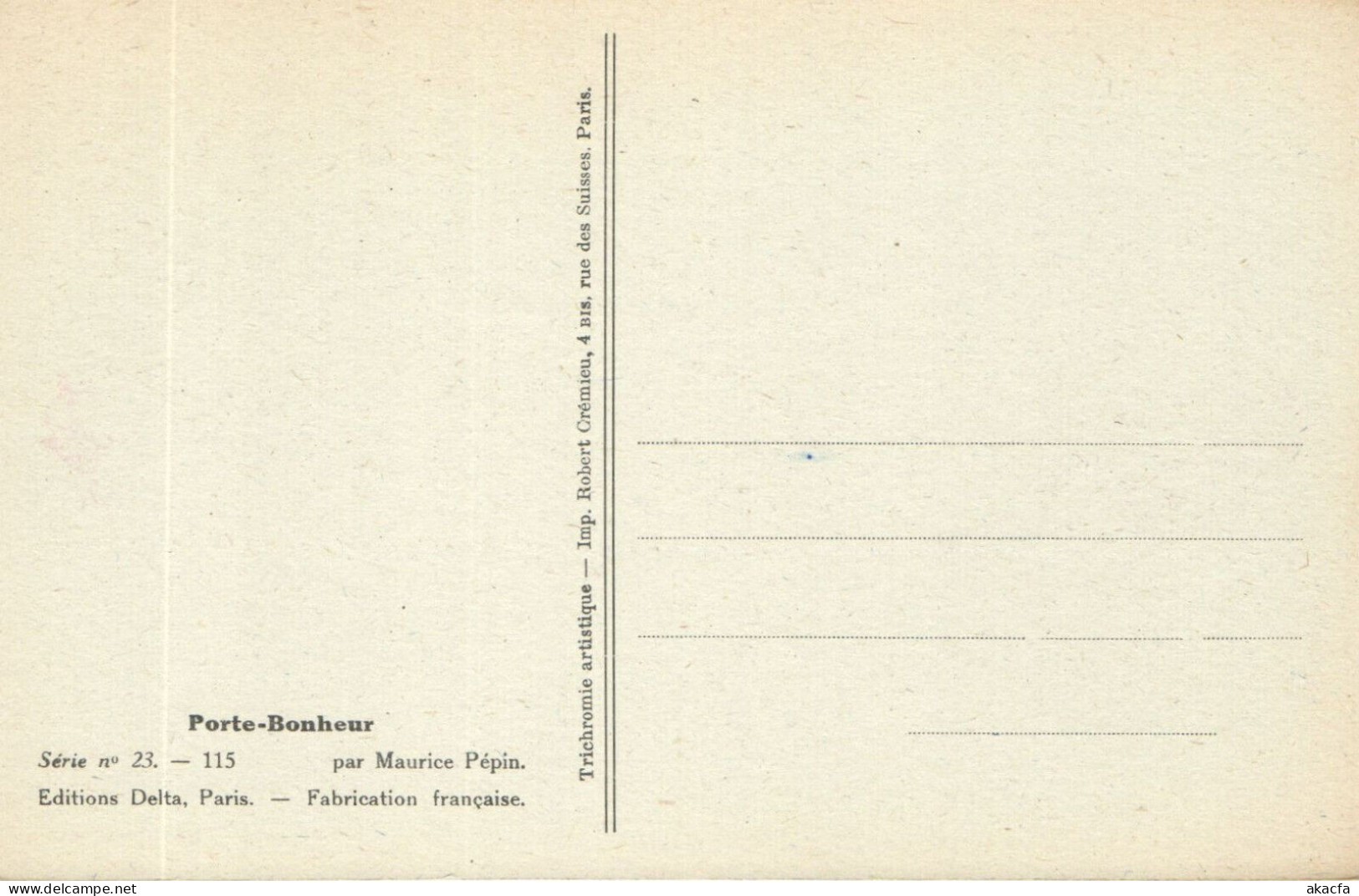 PC ARTIST SIGNED, M. PÉPIN, RISQUE, PORTE BONHEUR, Vintage Postcard (b50560) - Pepin