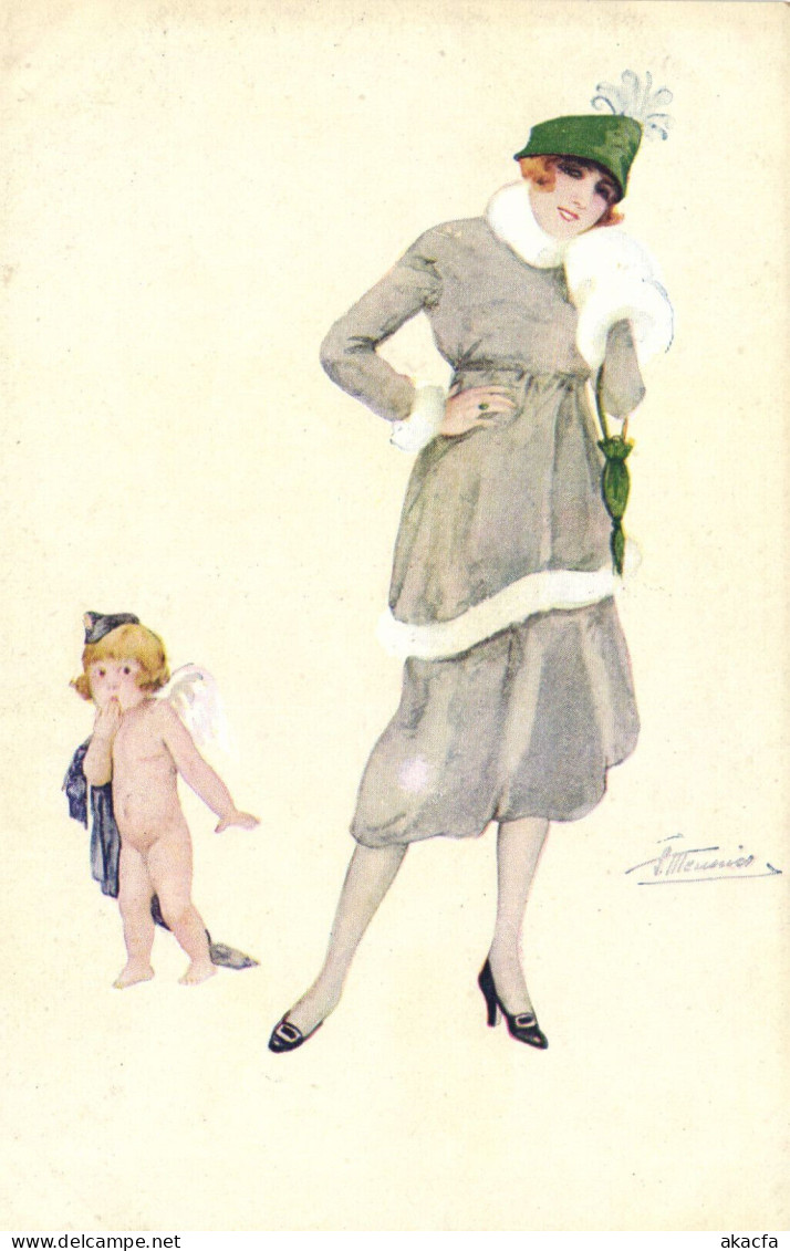 PC ARTIST SIGNED, MEUNIER, RISQUE, SEMAINE DE CUPIDON, Vintage Postcard (b50643) - Meunier, S.