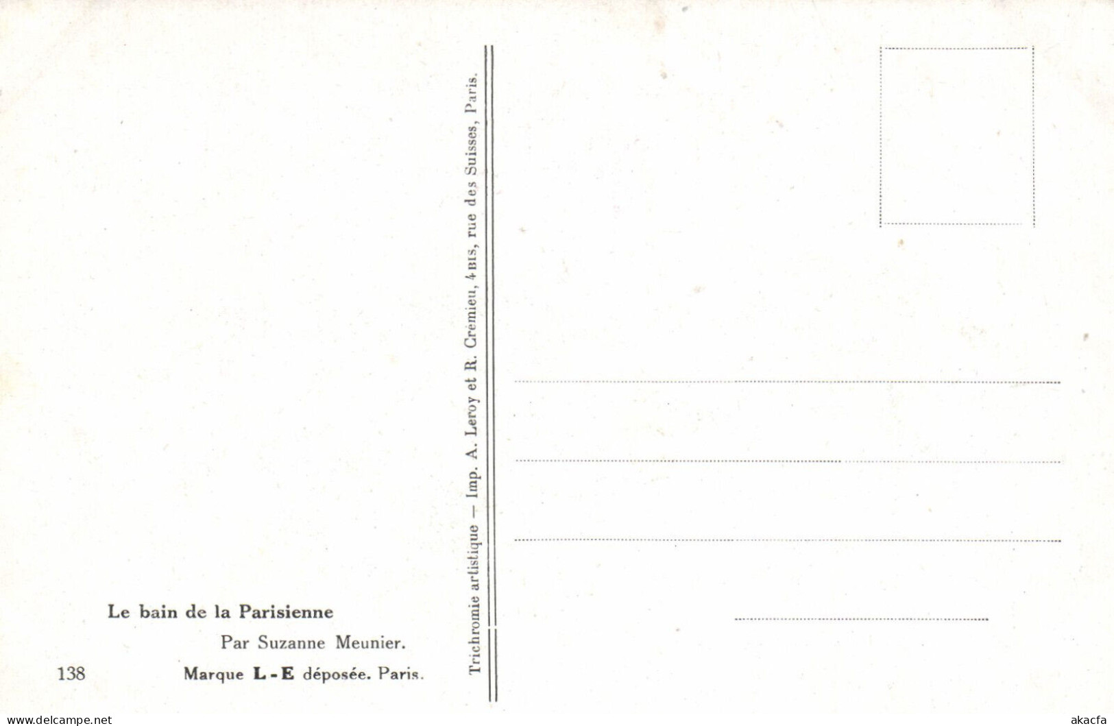 PC ARTIST SIGNED, MEUNIER, RISQUE, LE BAIN PARISIENNE, Vintage Postcard (b50648) - Meunier, S.