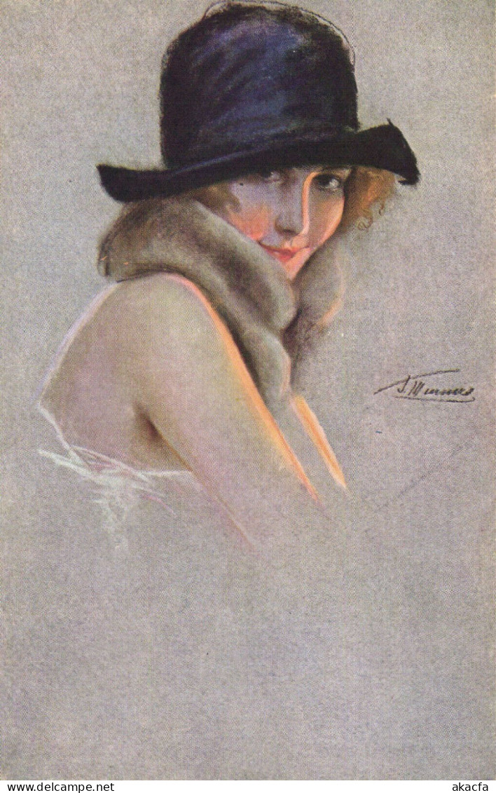 PC ARTIST SIGNED, MEUNIER, RISQUE, MINOIS PARISIENNES, Vintage Postcard (b50653) - Meunier, S.