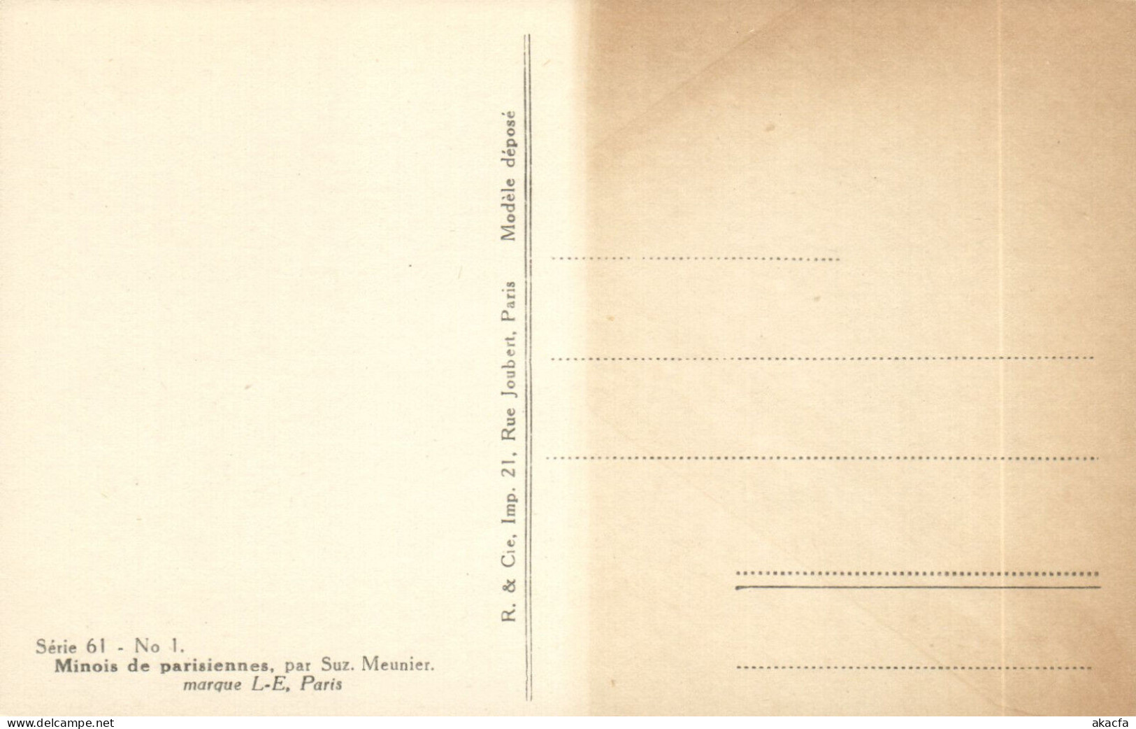 PC ARTIST SIGNED, MEUNIER, RISQUE, MINOIS PARISIENNES, Vintage Postcard (b50655) - Meunier, S.