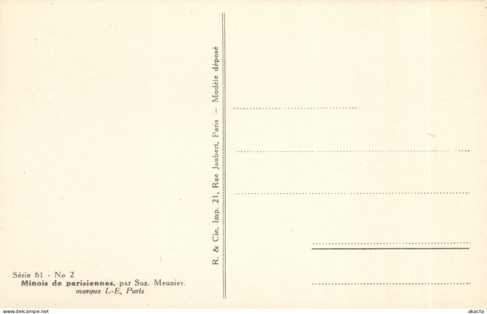 PC ARTIST SIGNED, MEUNIER, RISQUE, MINOIS PARISIENNES, Vintage Postcard (b50654) - Meunier, S.