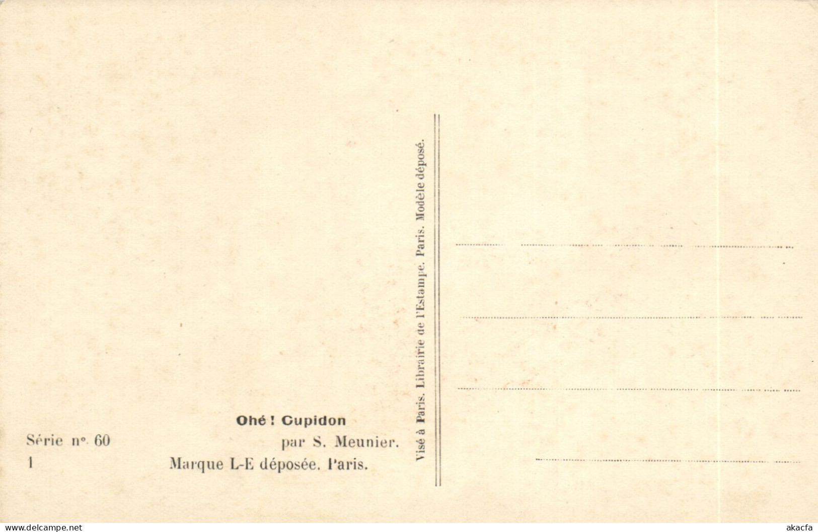 PC ARTIST SIGNED, MEUNIER, RISQUE, OHÉ! CUPIDON, Vintage Postcard (b50663) - Meunier, S.