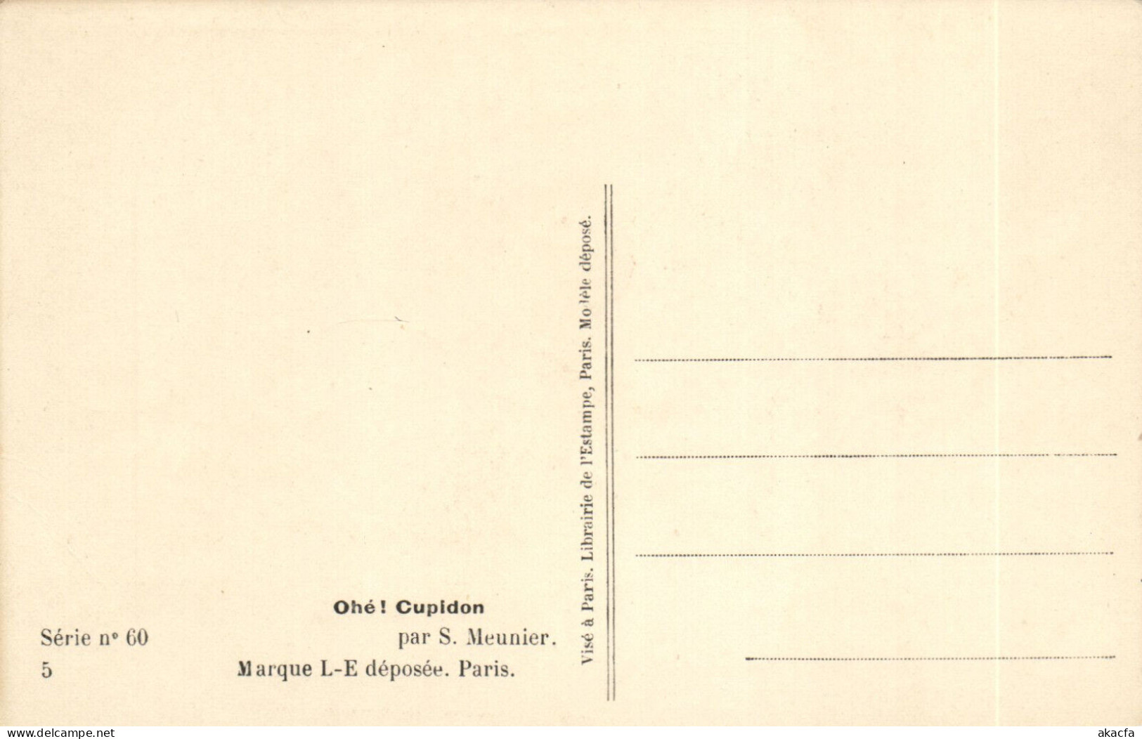 PC ARTIST SIGNED, MEUNIER, RISQUE, OHÉ! CUPIDON, Vintage Postcard (b50664) - Meunier, S.