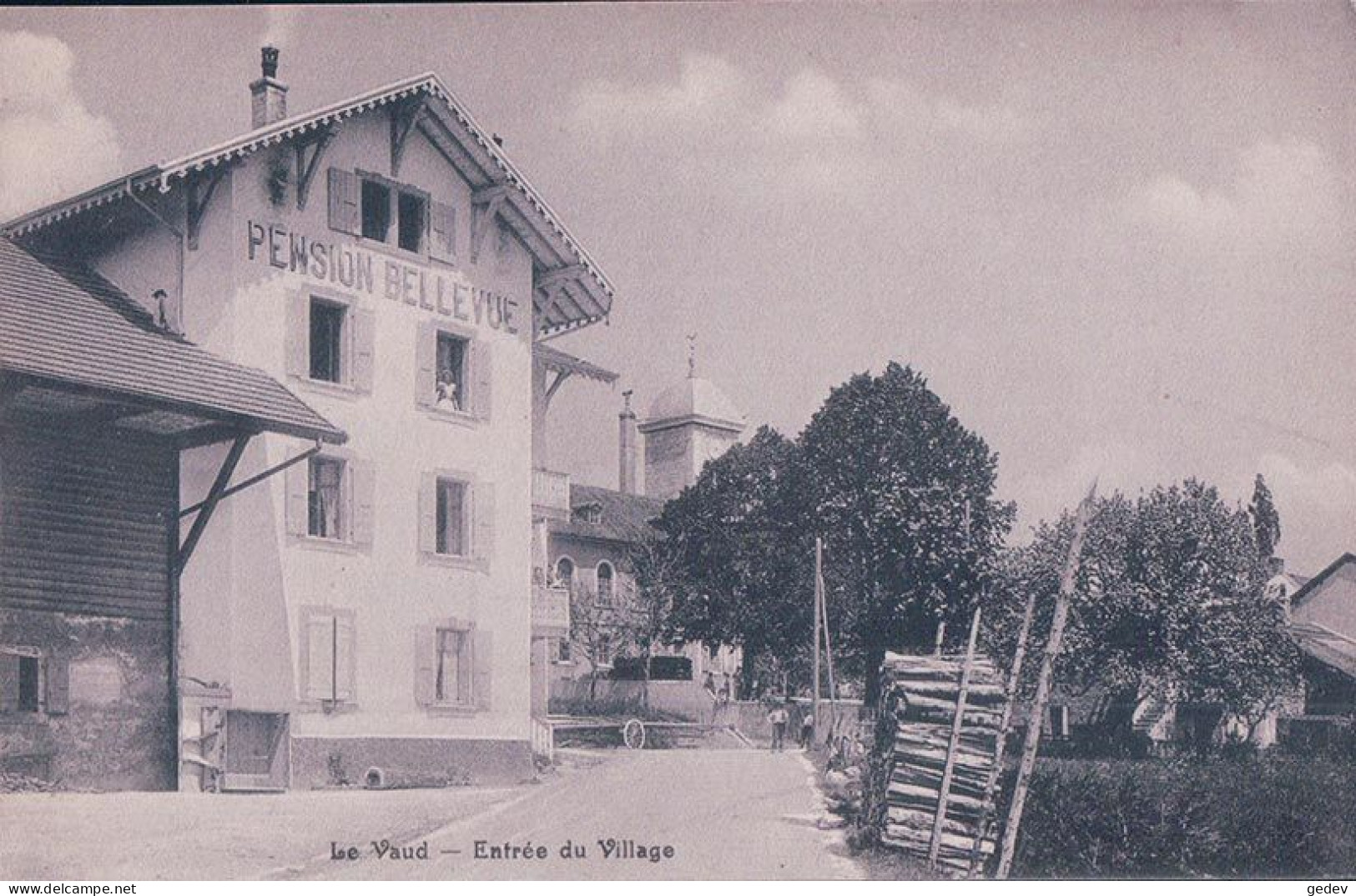 Le Vaud VD, Entrée Du Village, Pension Bellevue (921) - Le Vaud