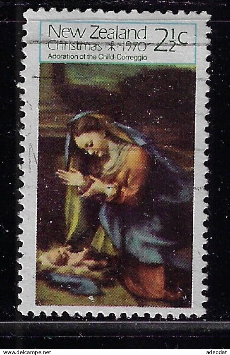 NEW ZEALAND 1970 CHRISTMAS SCOTT #464,481  USED - Usati