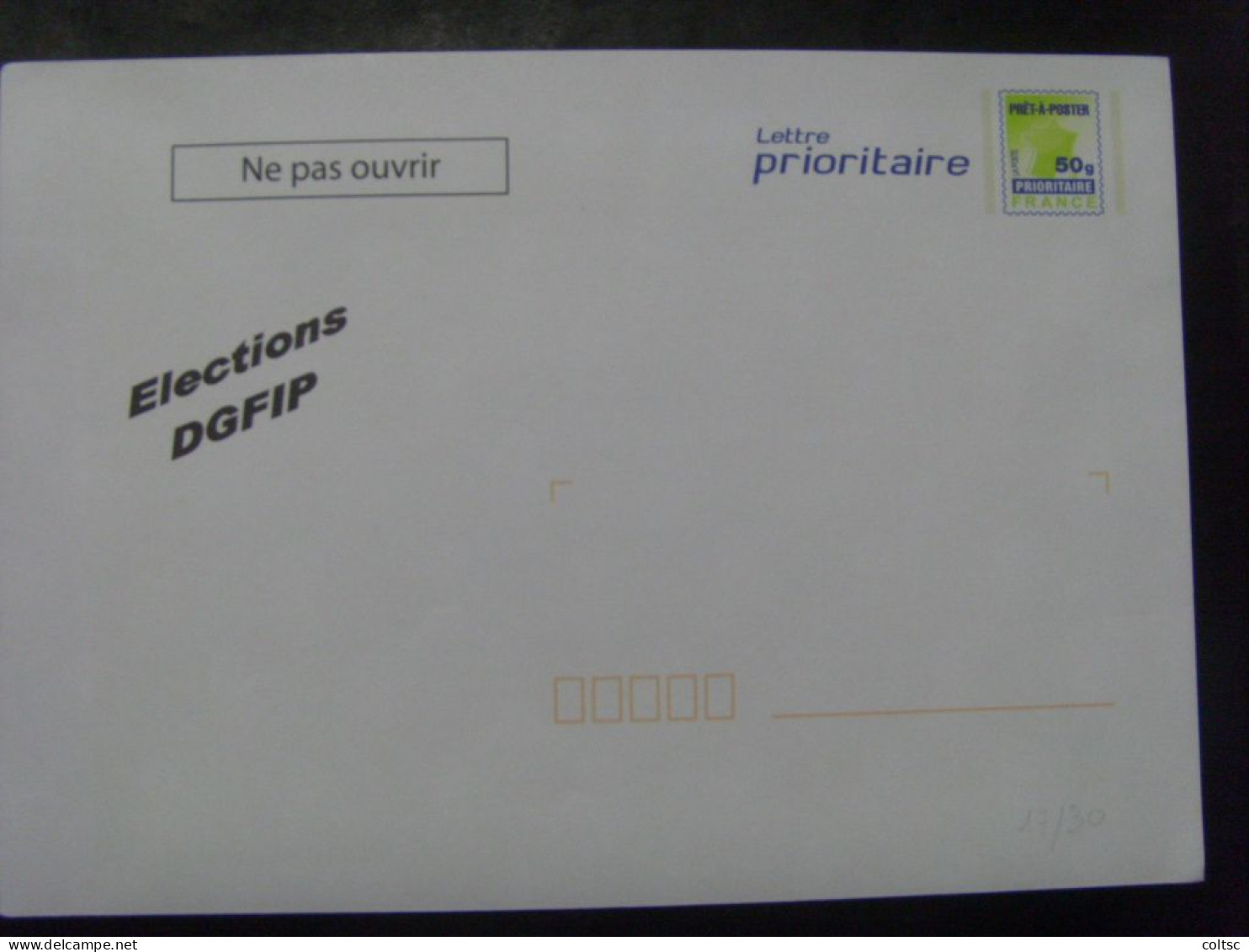 223- PAP TSC Logo France 50g Elections DGFIP 609 B2J/11C337 RARE - Listos A Ser Enviados: TSC Y Transplantados Semioficiales