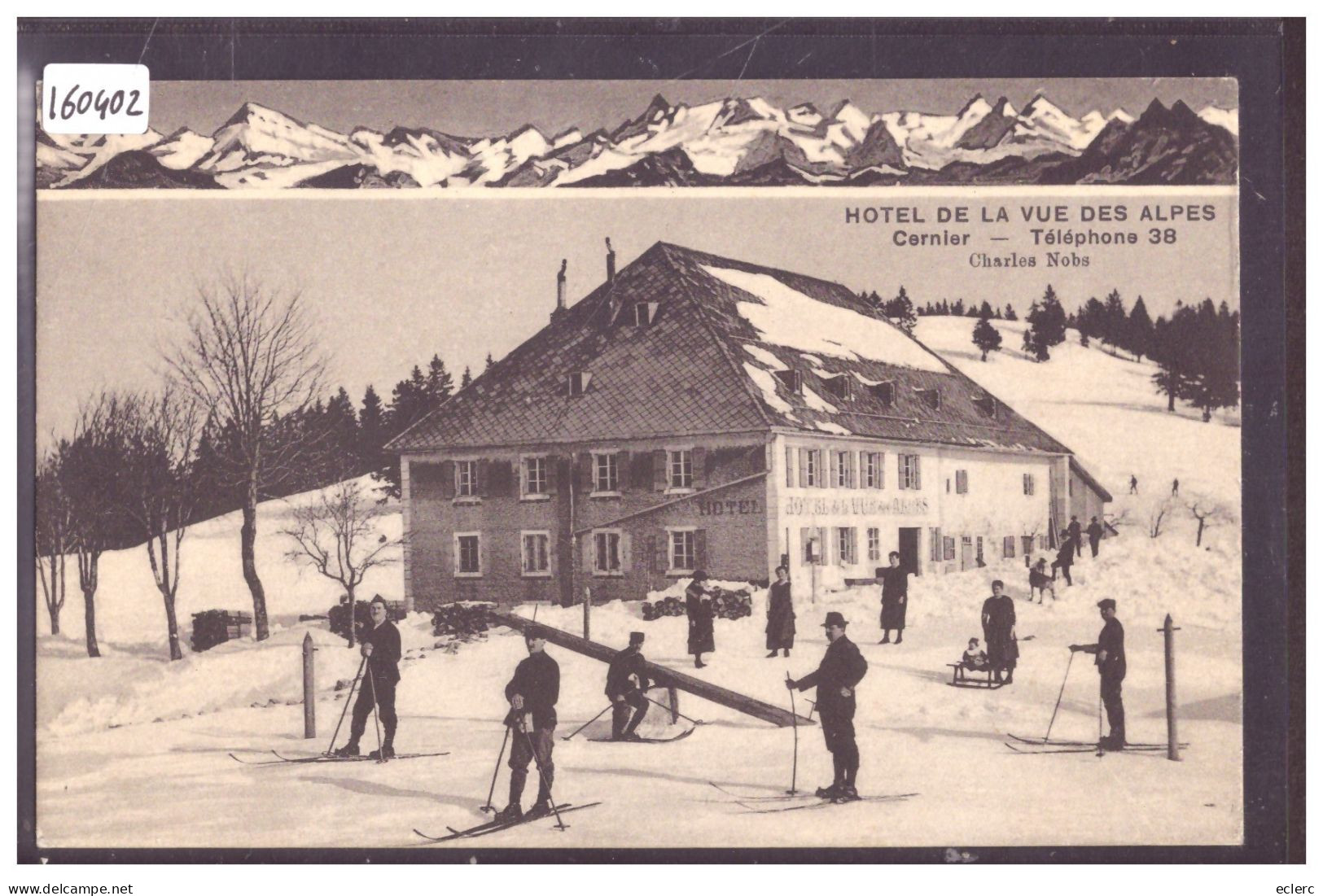 CERNIER - HOTEL DE LA VUE DES ALPES - TB - Cernier