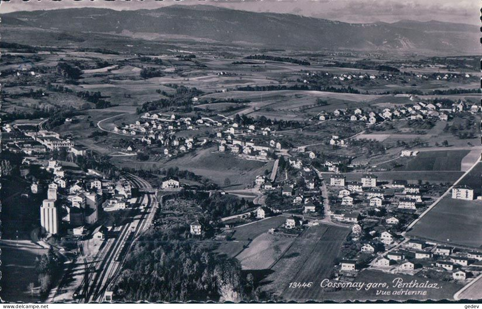 Cossonay Gare Penthalaz VD Vu D'avion, Chemin De Fer Et Gare (13446) - Cossonay