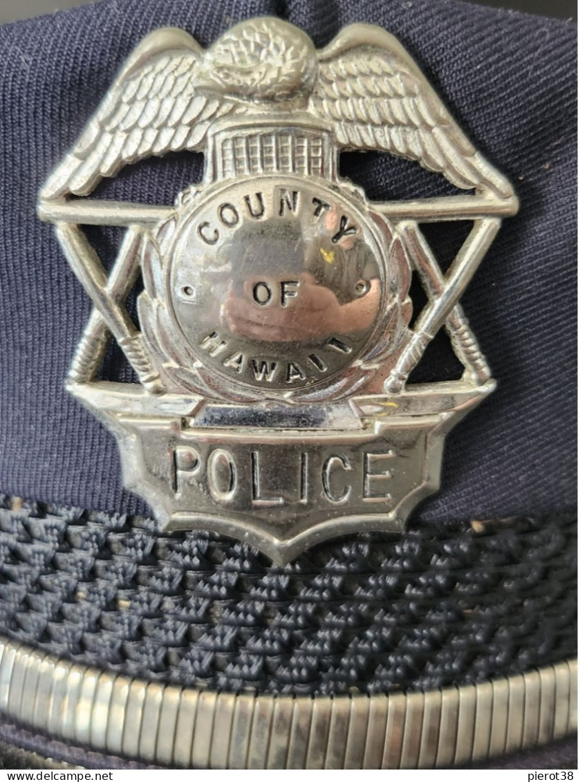 Rare Casquette HAWAII Police D'Etat / USA Années 70" 80" - Copricapi