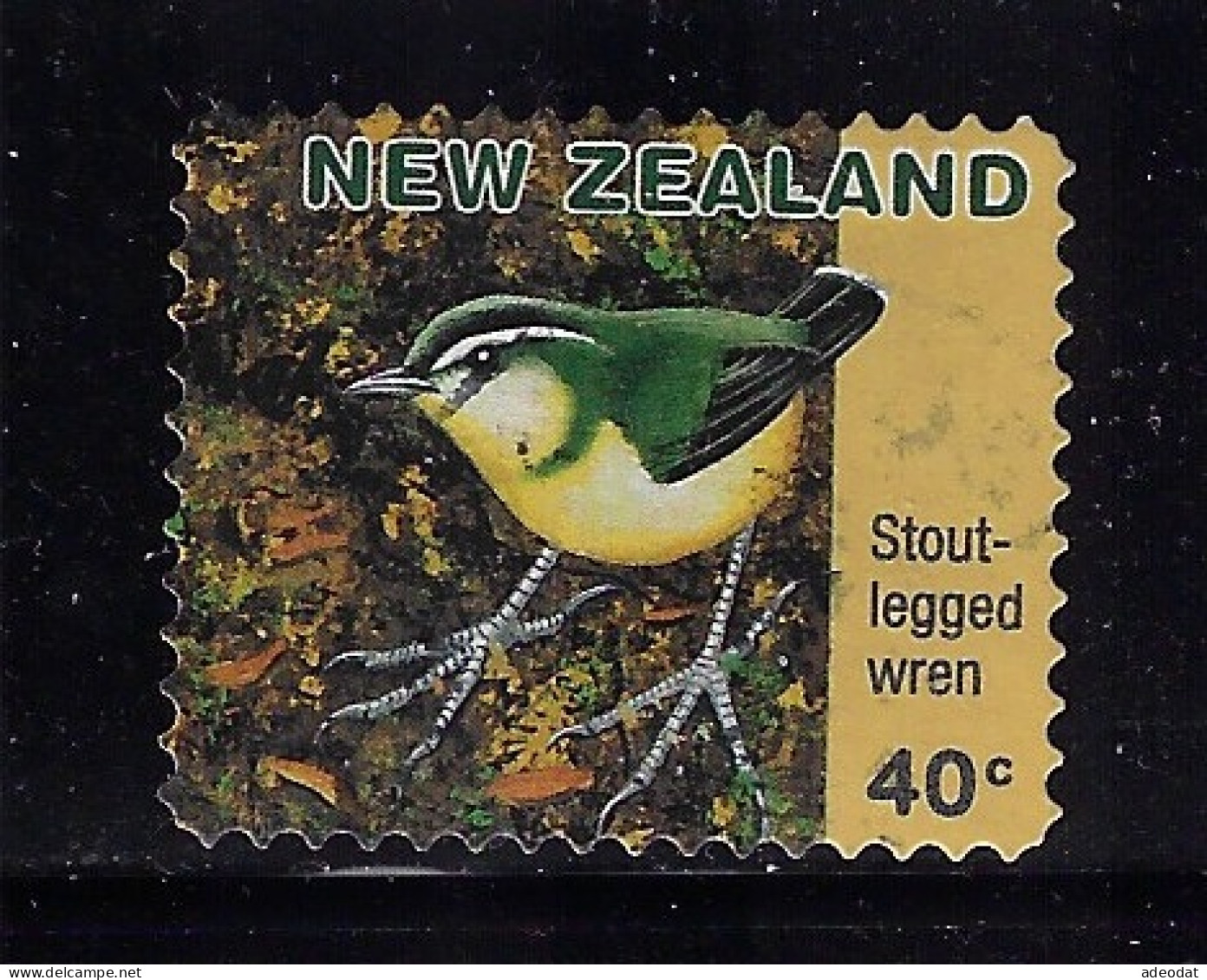 NEW ZEALAND 1996 EXTINCT BIRD STOUT-LEGGED WREN SCOTT #1399  USED - Oblitérés