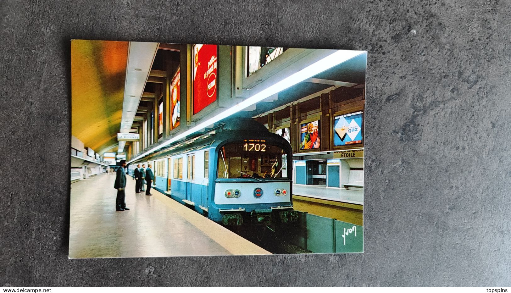 ED YVON PARIS CARTE POSTALE CP RER STATION CDG TRAIN ANNEES 70 TBE - Métro