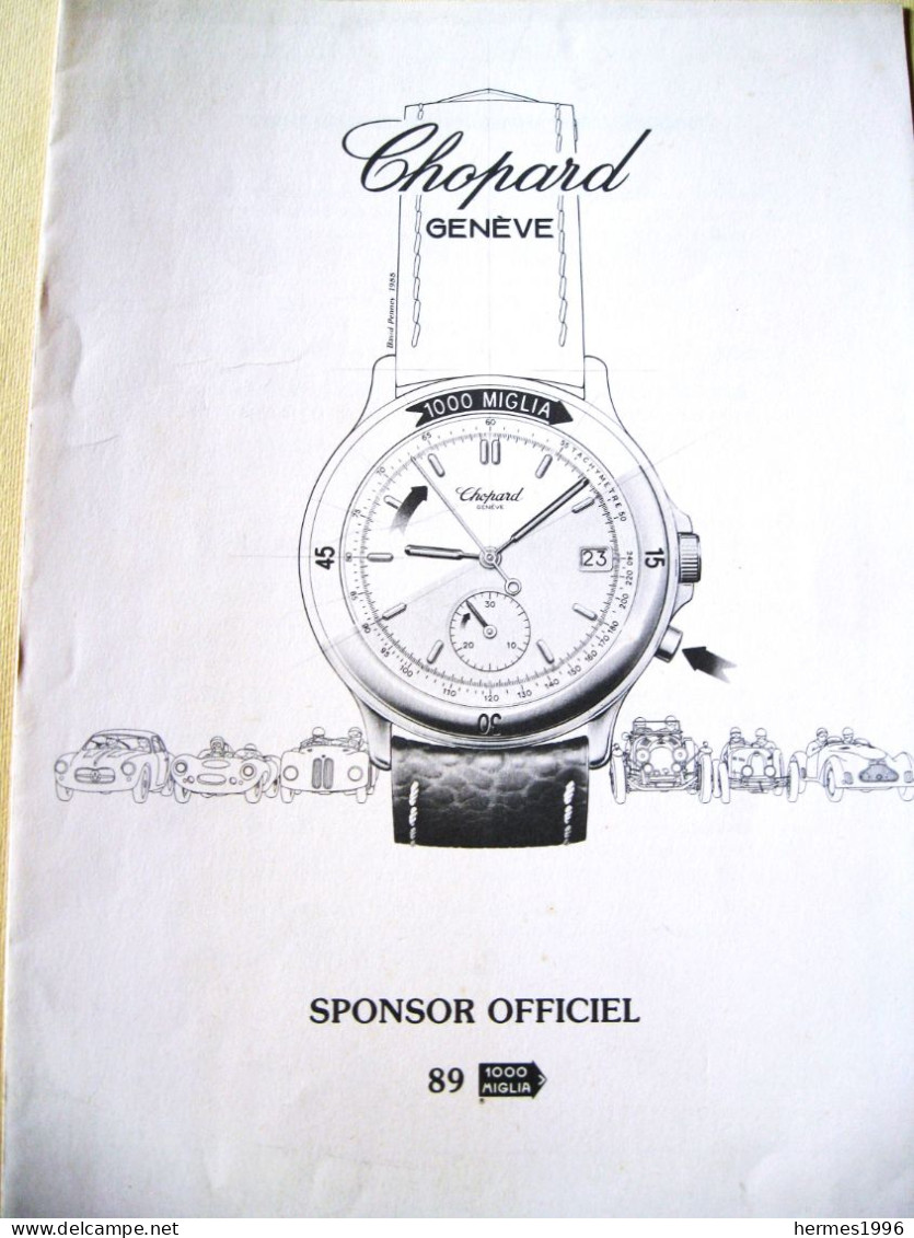 DEPLIANT   OROLOGI   CHOPARD   SPONSOR   MILLE  MIGLIA - Other & Unclassified