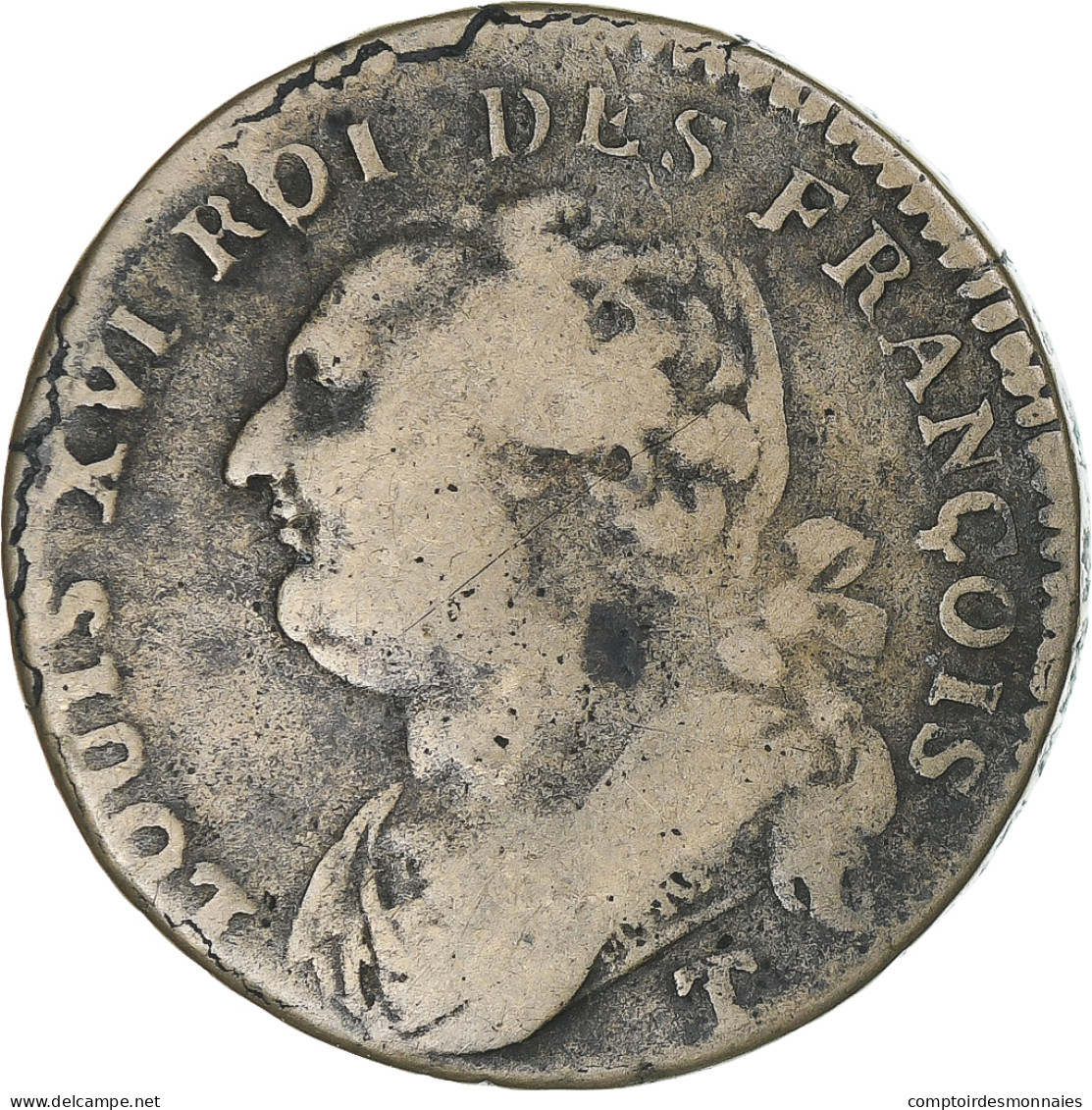 France, Louis XVI, 12 Deniers, 1792 / AN 4, Nantes, TB, Cuivre, Gadoury:15 - Sonstige & Ohne Zuordnung