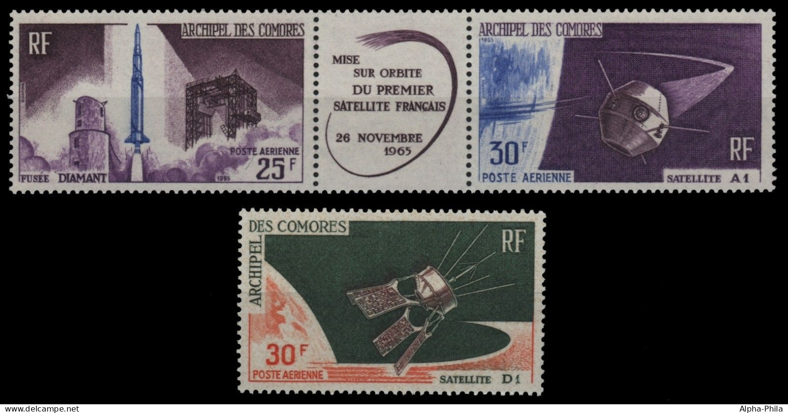 Komoren 1966 - Mi-Nr. 72-73 & 74 ** - MNH - Raumfahrt / Space - Comores (1975-...)