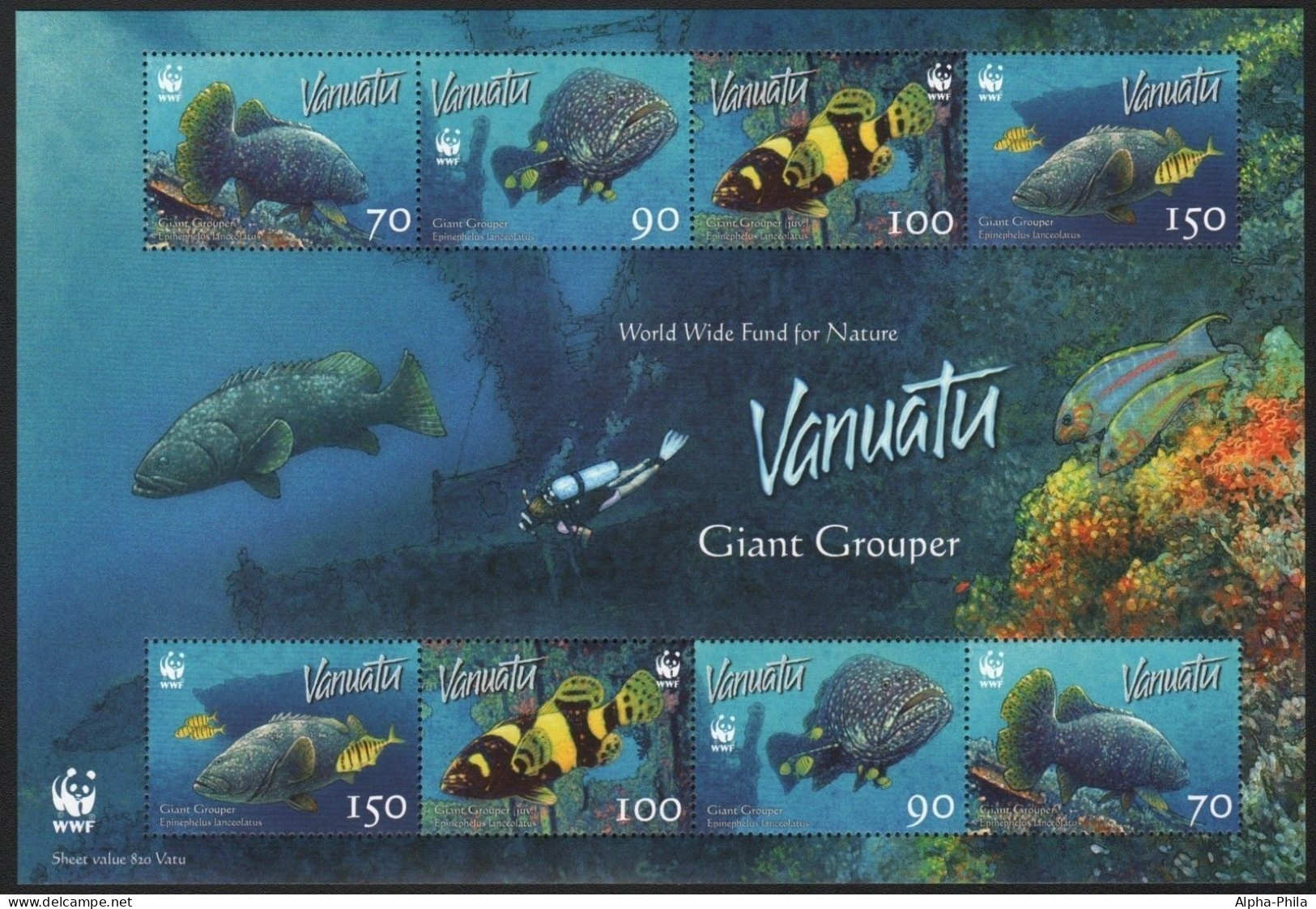 Vanuatu 2006 - Mi-Nr. 1302-1305 ** - MNH - Kleinbogen - Fische / Fish - Vanuatu (1980-...)