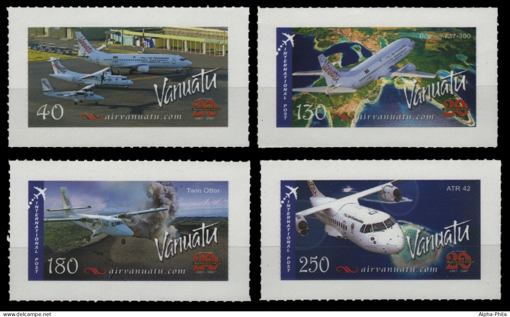 Vanuatu 2007 - Mi-Nr. 1340-1343 ** - MNH - Flugzeuge / Airplanes - Vanuatu (1980-...)