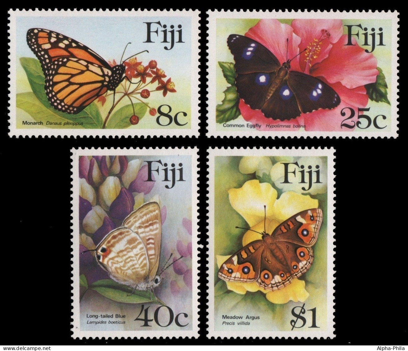 Fidschi 1985 - Mi-Nr. 517-520 ** - MNH - Schmetterlinge / Butterfly - Fidji (1970-...)