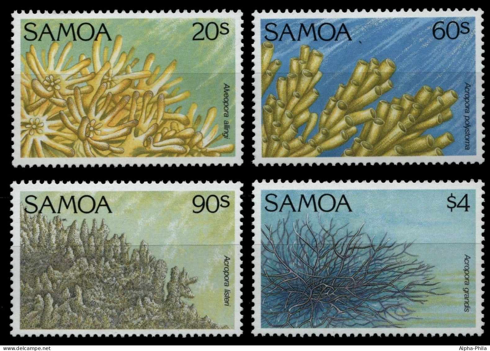 Samoa 1994 - Mi-Nr. 768-771 ** - MNH - Korallen / Corals - Amerikaans-Samoa