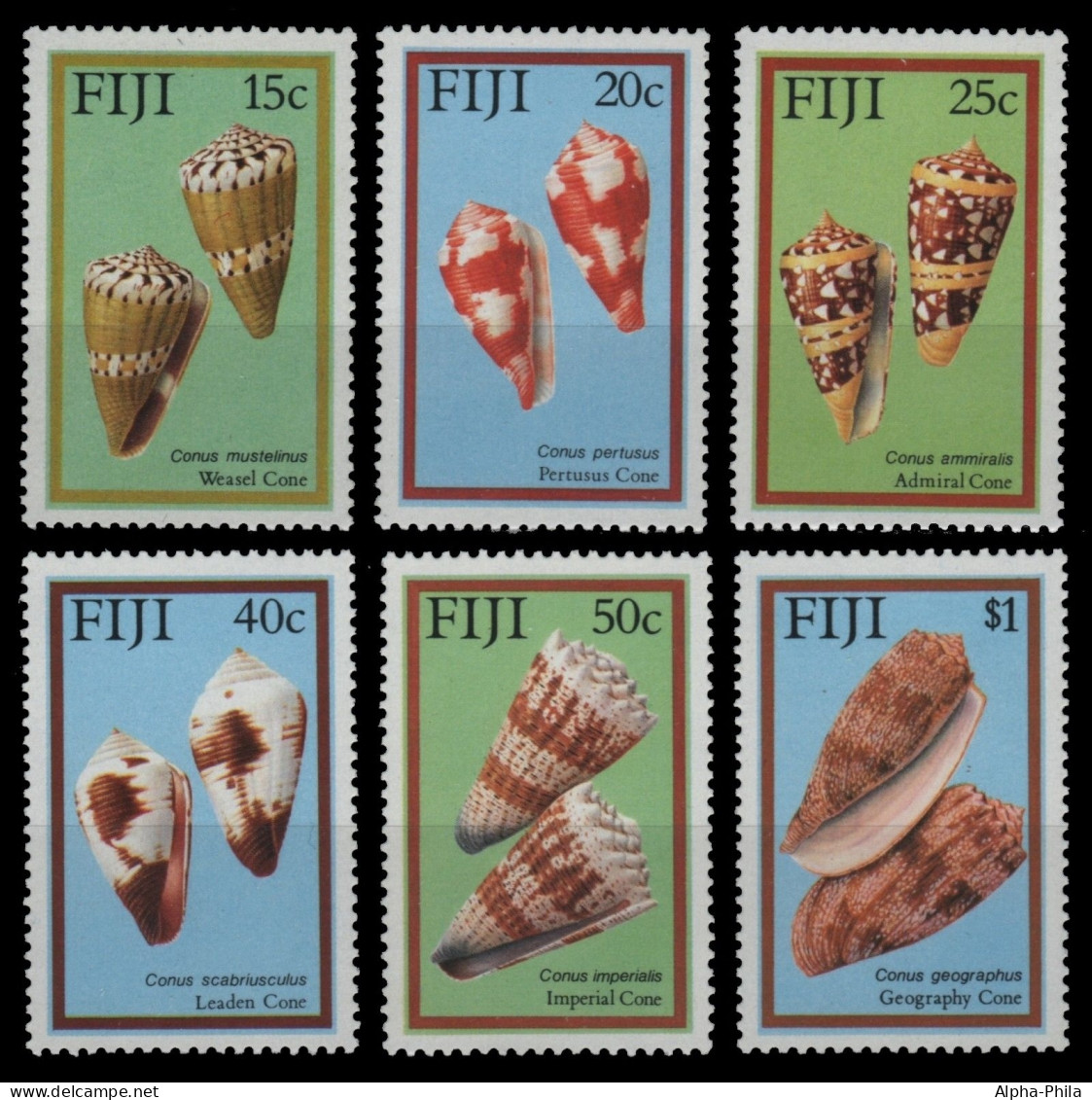 Fidschi 1987 - Mi-Nr. 559-564 ** - MNH - Meeresschnecken / Marine Snails - Fiji (...-1970)