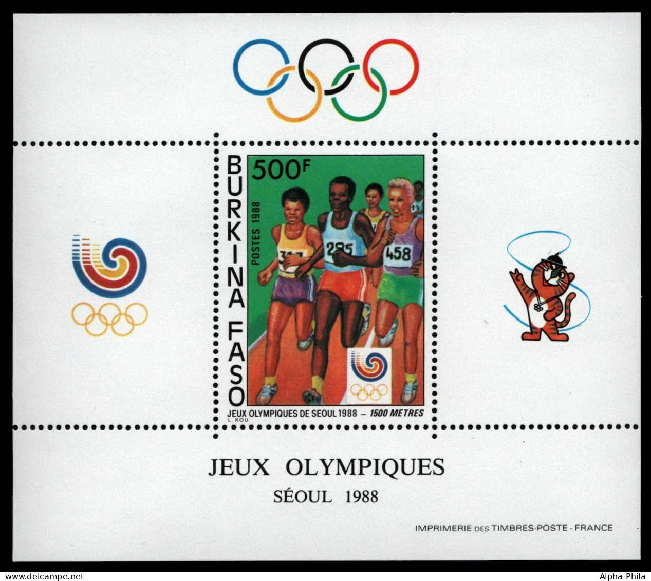 Burkina Faso 1988 - Mi-Nr. Block 130 ** - MNH - Olympia Seoul - Burkina Faso (1984-...)