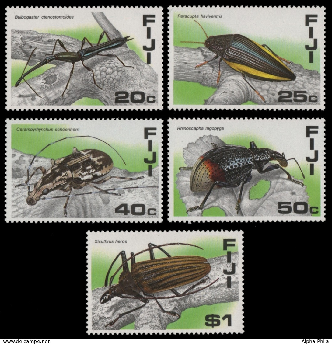 Fidschi 1987 - Mi-Nr. 568-572 ** - MNH - Käfer / Beetles - Fidji (1970-...)