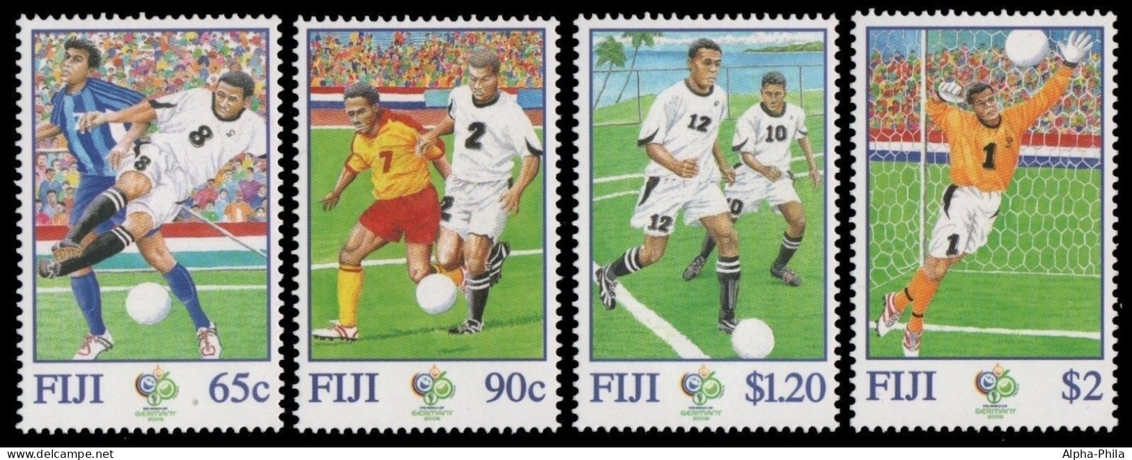 Fidschi 2006 - Mi-Nr. 1167-1170 ** - MNH - Fussball / Soccer - Fidji (1970-...)