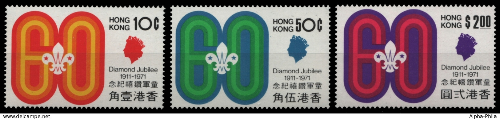 Hongkong 1971 - Mi-Nr. 255-257 ** - MNH - Pfadfinder / Scouts - Ungebraucht