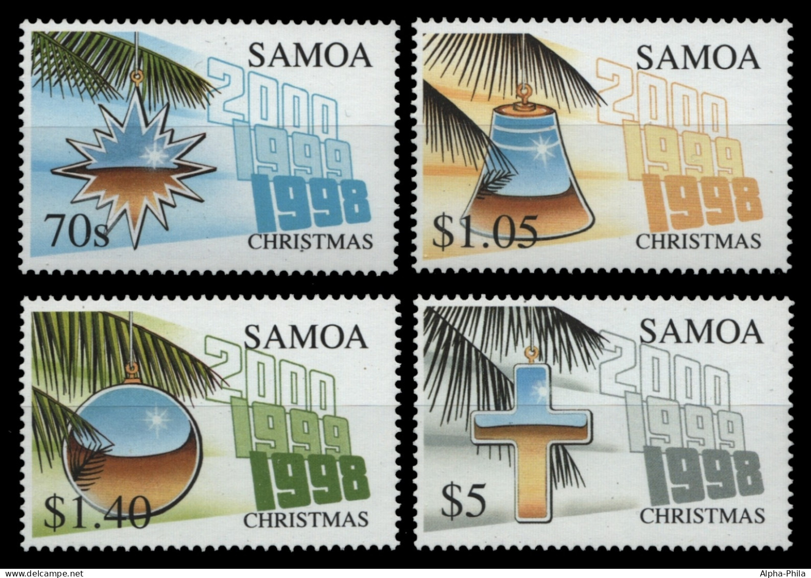 Samoa 1998 - Mi-Nr. 890-893 ** - MNH - Weihnachten / Christmas - Amerikaans-Samoa