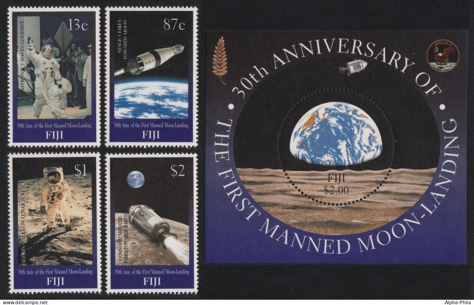 Fidschi 1999 - Mi-Nr. 884-887 & Block 31 ** - MNH - Raumfahrt / Space - Fidji (1970-...)