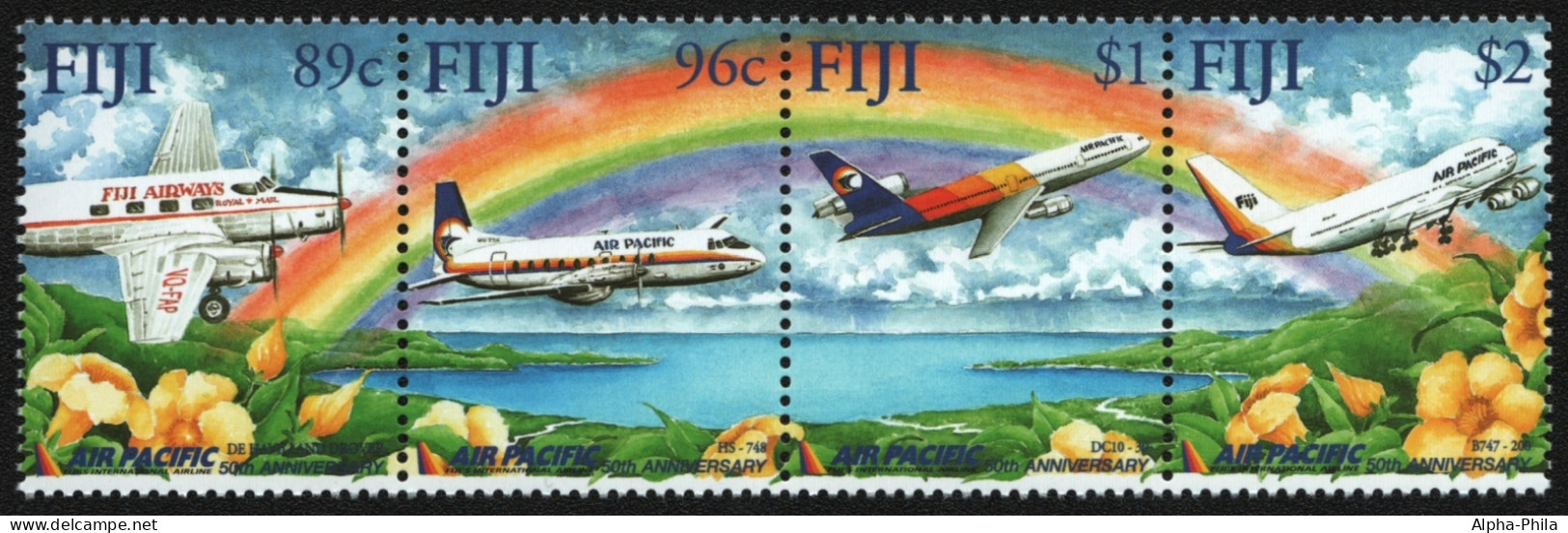 Fidschi 2001 - Mi-Nr. 992-995 ** - MNH - Flugzeug / Airplanes - Fidji (1970-...)