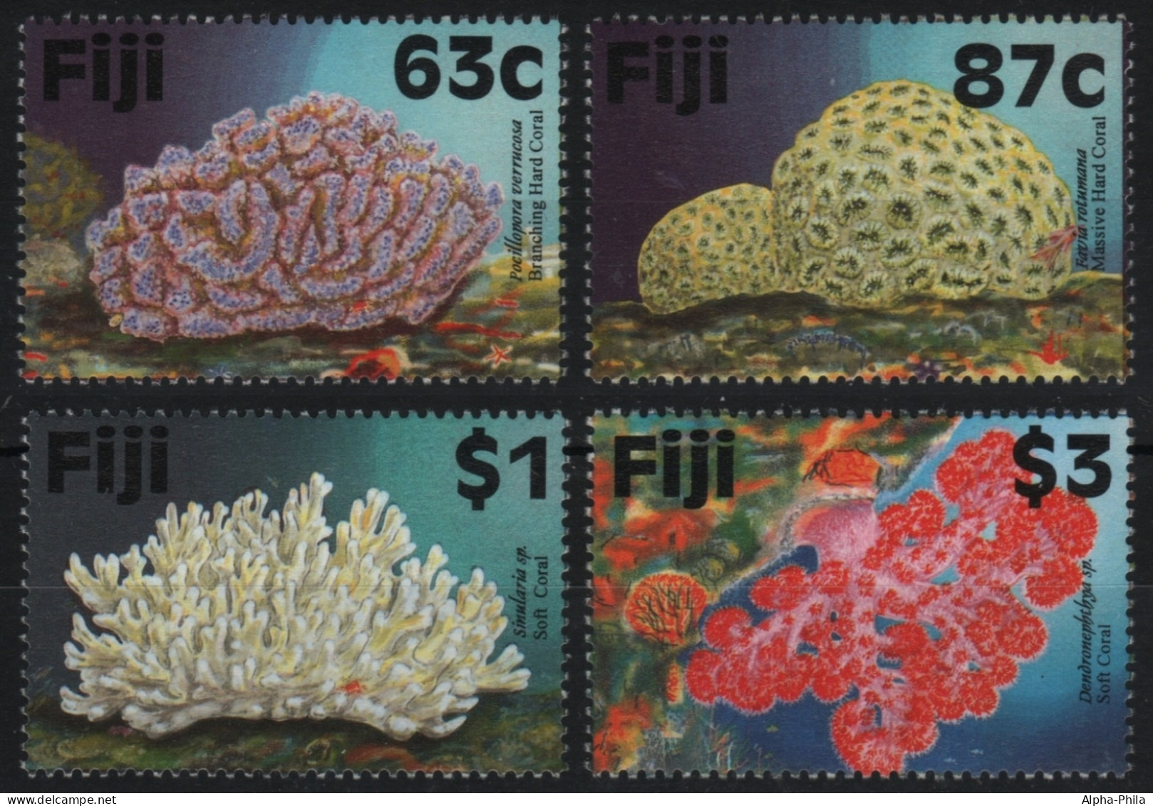 Fidschi 1997 - Mi-Nr. 808-811 ** - MNH - Korallen / Corals - Fidji (1970-...)