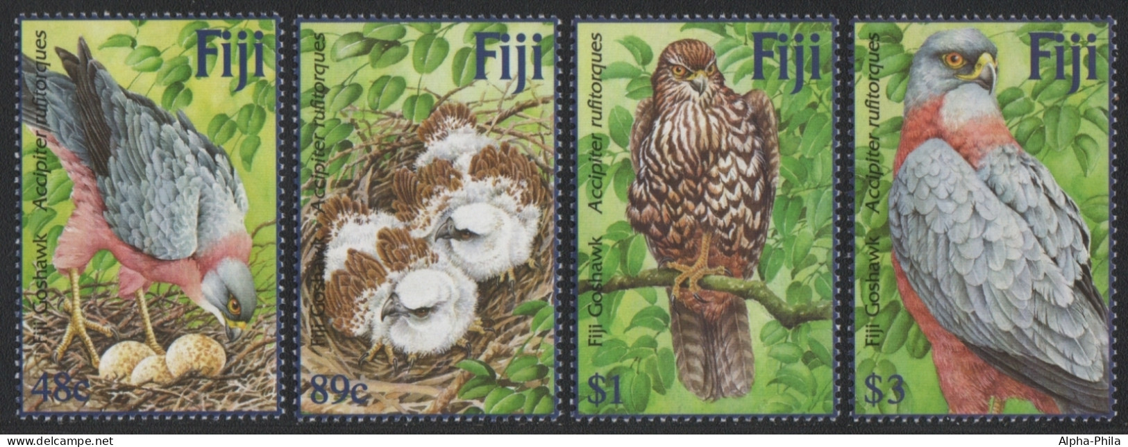 Fidschi 2002 - Mi-Nr. 1014-1017 ** - MNH - Vögel / Birds - Fidji (1970-...)