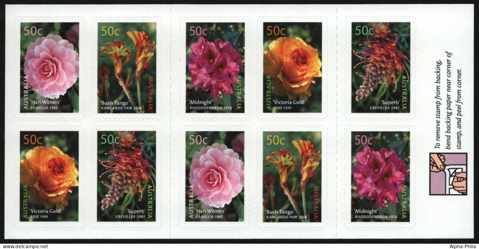 Australien 2003 - Mi-Nr. 2219-2223 ** - MNH - MH 167 - Blumen / Flowers - Mint Stamps