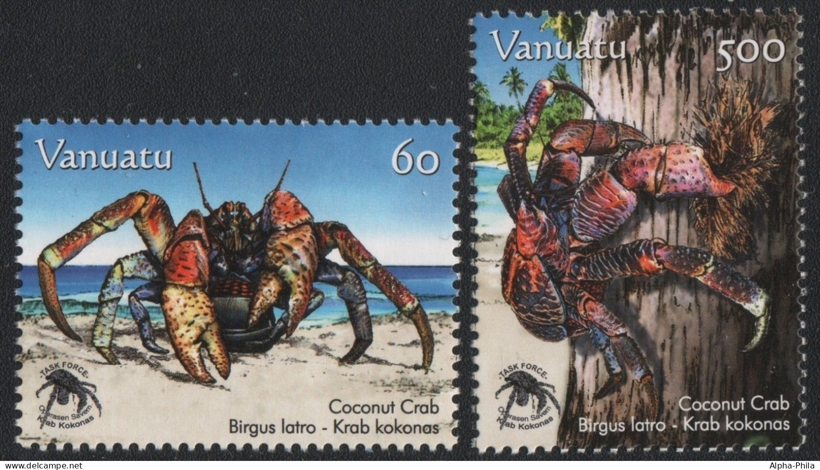 Vanuatu 2008 - Mi-Nr. 1345-1346 ** - MNH - Palmendieb / Palm Thief - Vanuatu (1980-...)