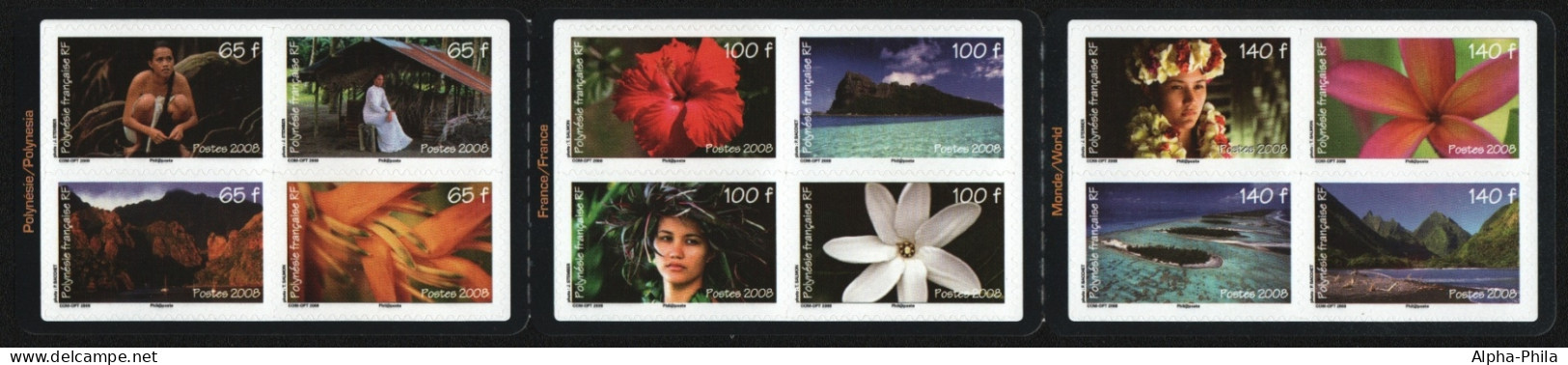 Franz. Polynesien 2008 - Mi-Nr. 1043-1054 ** - MNH - Heftchen - Menschen - Natur - Carnets