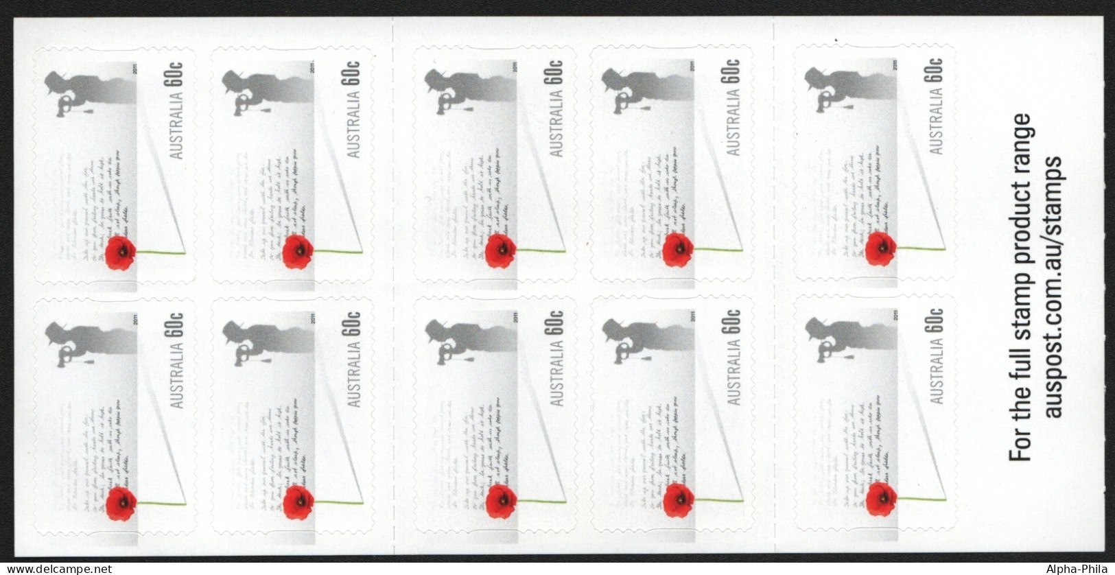 Australien 2011 - Mi-Nr. 3647 ** - MNH - Markenheft 498 - Gedenktag - Mint Stamps
