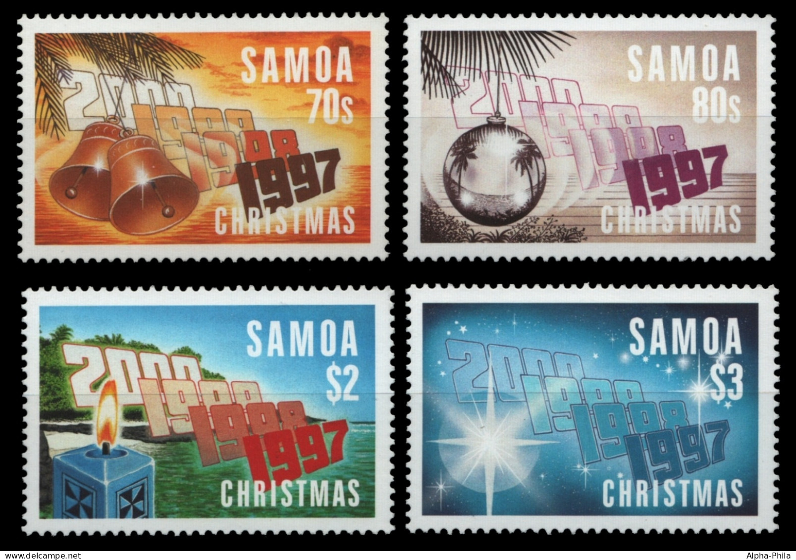 Samoa 1997 - Mi-Nr. 868-871 ** - MNH - Weihnachten / X-mas - Amerikaans-Samoa