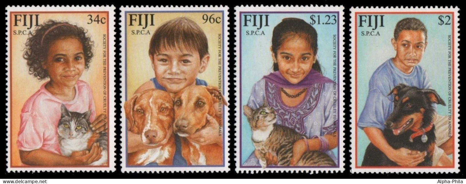 Fidschi 2001 - Mi-Nr. 966-969 ** - MNH - Haustiere / Pets - Fidji (1970-...)