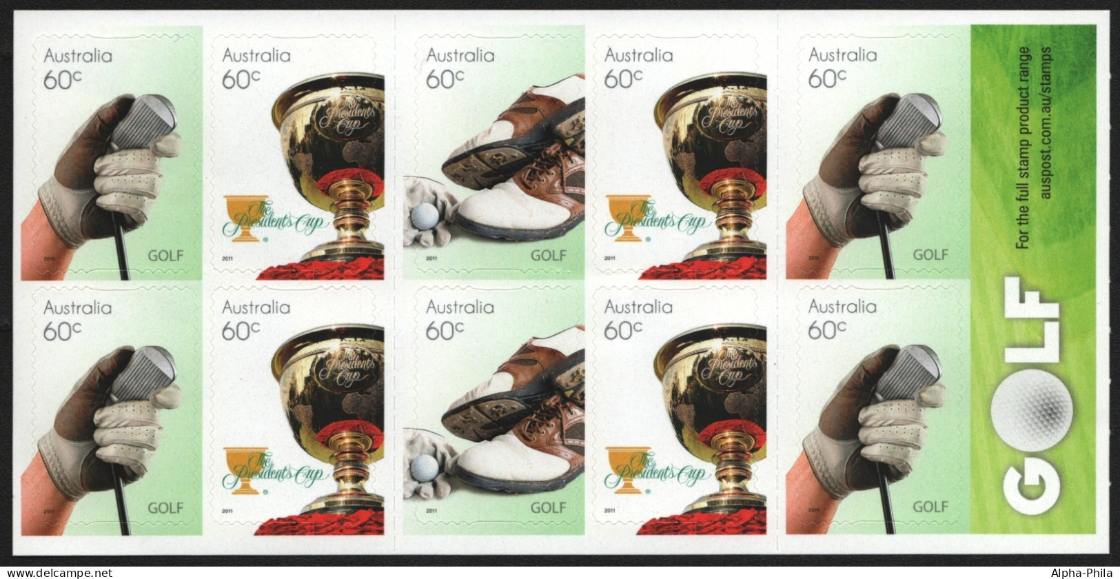 Australien 2011 - Mi-Nr. 3615-3617 ** - MNH - Markenheft 492 - Golf - Mint Stamps