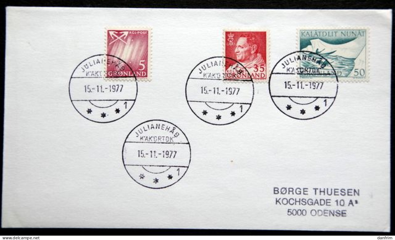 Greenland 1977 Letter  15-11 1977 JULIANEHÅB ( Lot 6488 ) - Briefe U. Dokumente