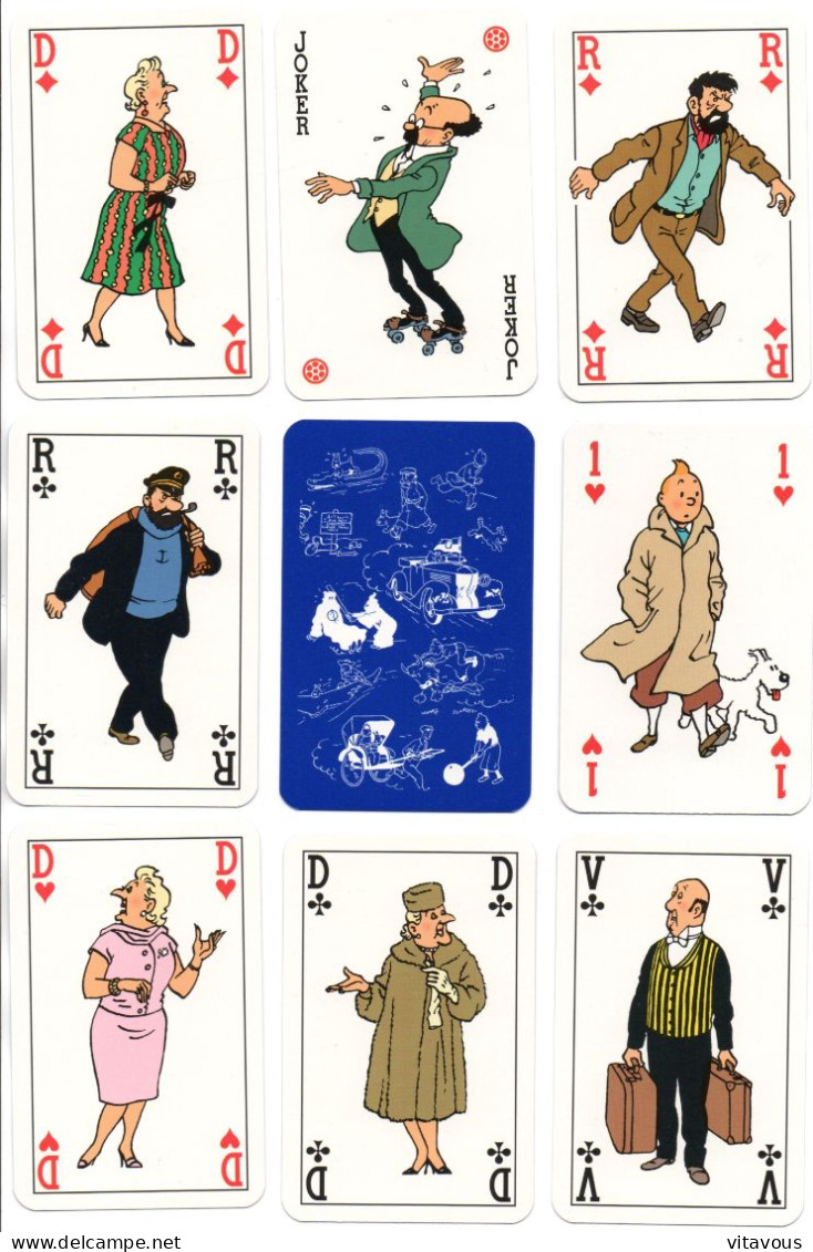 TINTIN Coffret De 2 Jeux De 54 Cartes LUXE  - Playing Cards - 54 Cartas