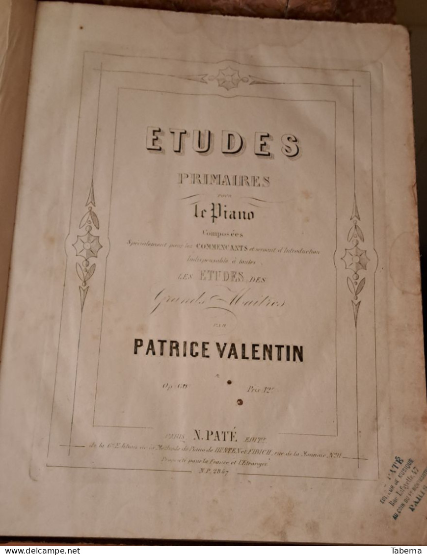 Patrice VALENTIN - Études Primaires Pour Piano - Musique