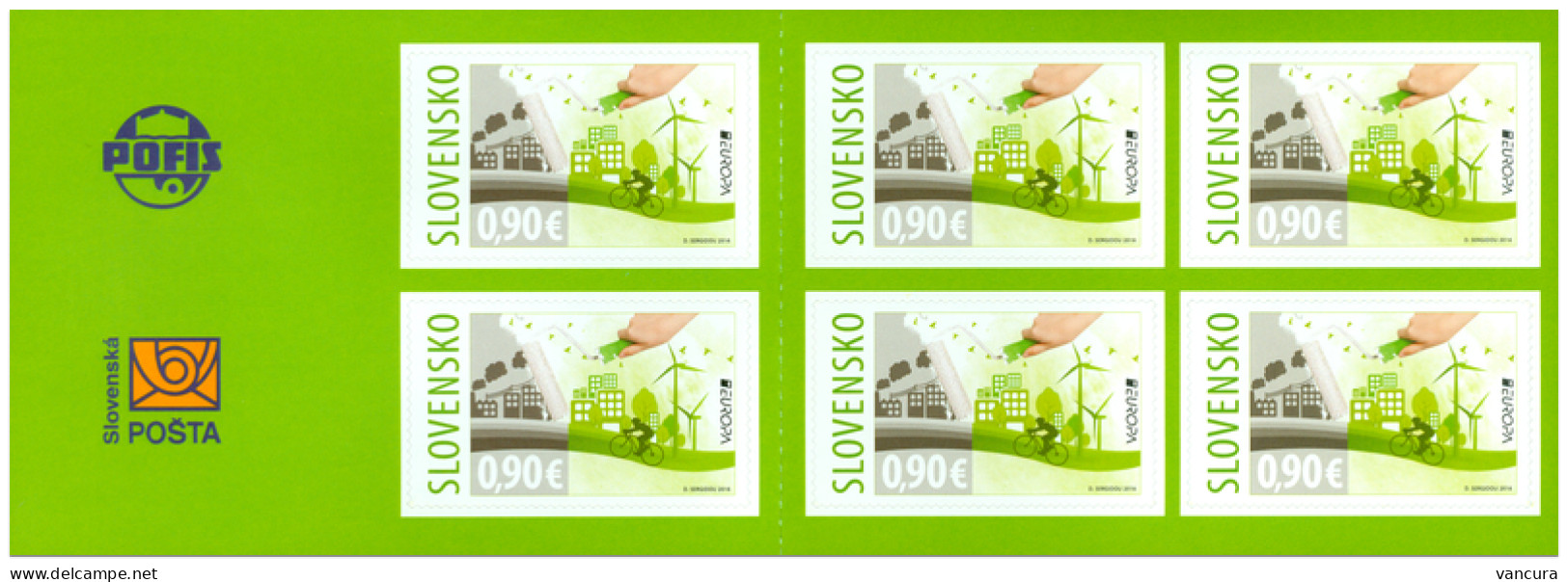 Booklet 611 Slovakia EUROPA 2016 Environment Pollution Bike Tree Wind Power Plant - Unused Stamps