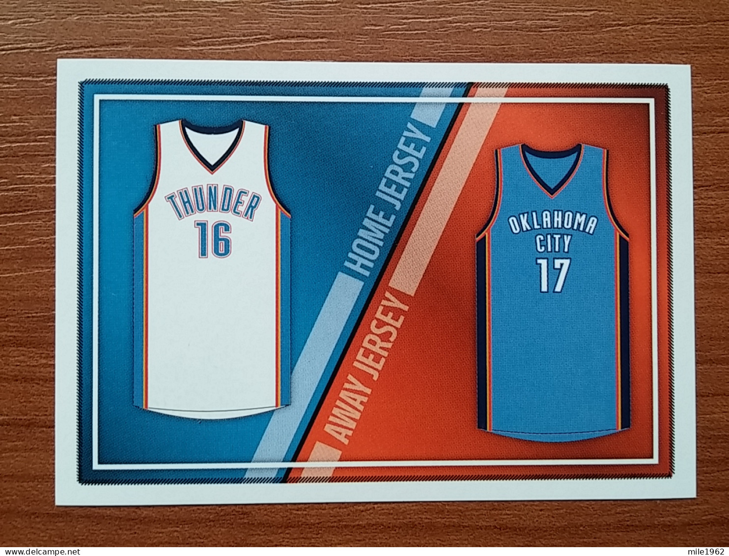 ST 42 - NBA Basketball 2016-2017, Sticker, Autocollant, PANINI, No 280 Home/Away Jerseys Oklahoma City Thunder - Libri