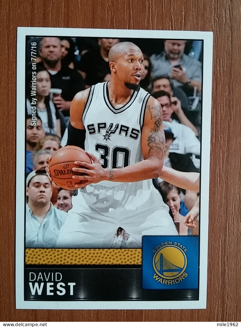 ST 42 - NBA Basketball 2016-2017, Sticker, Autocollant, PANINI, No 312 David West Golden State Warriors - Libri